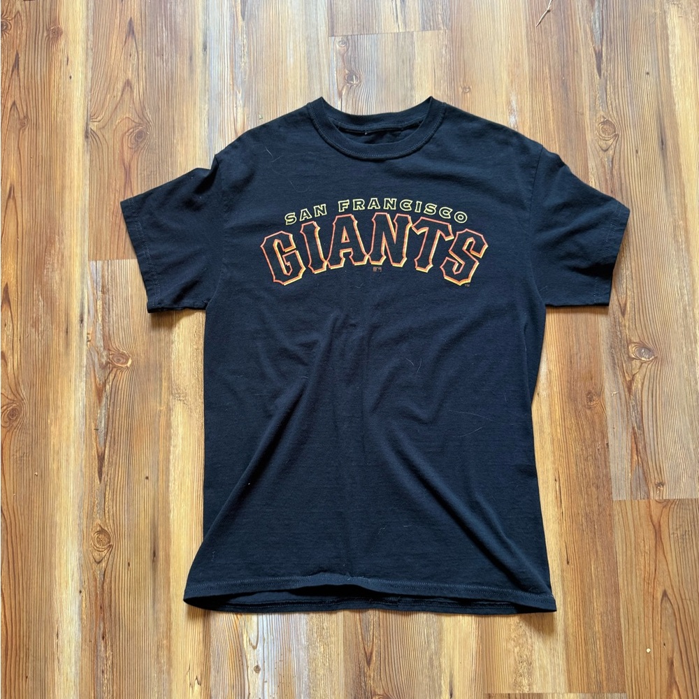 MLB Black and Orange Giants Short Sleeve Tee
